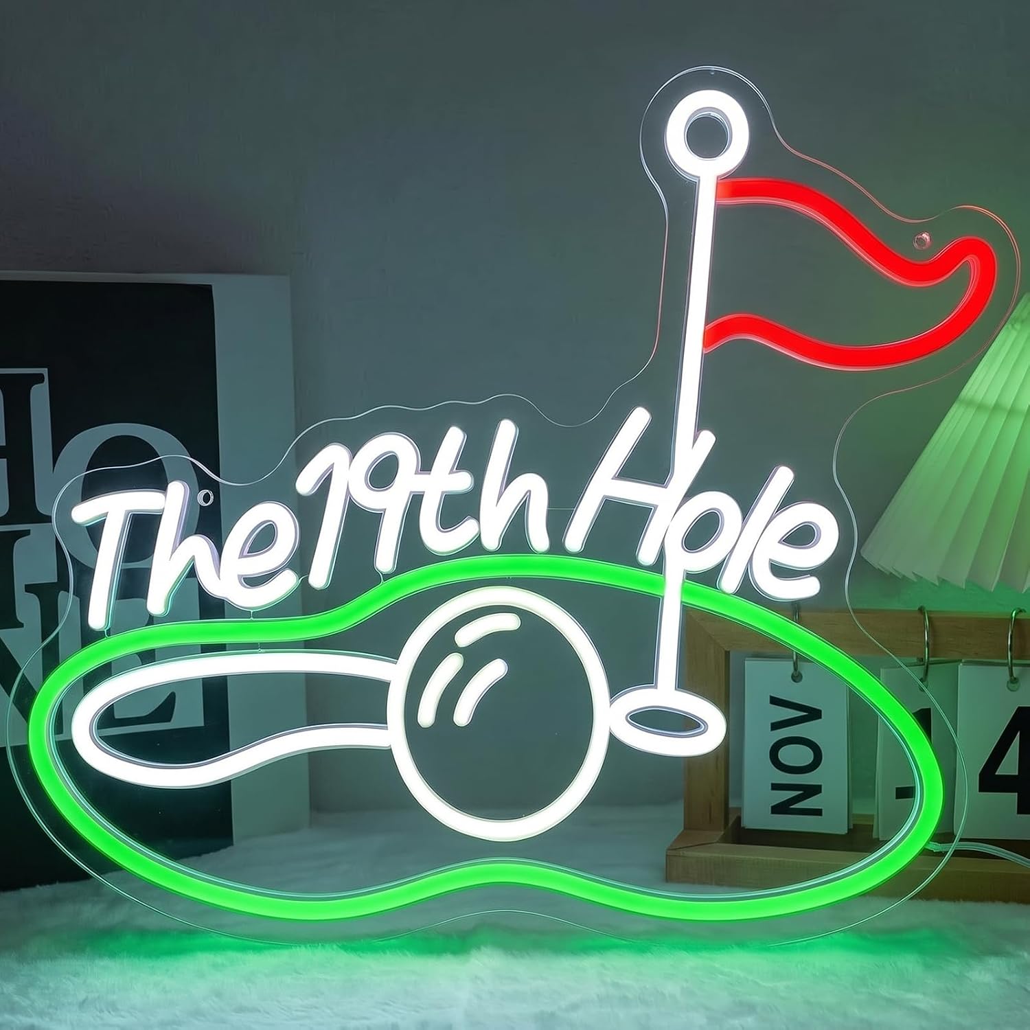 Party Games For Christmas - Letrero de neón LED para golf,