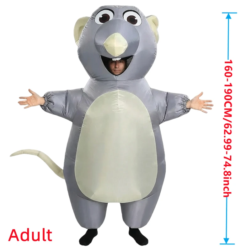 Disfraz de ratón gris inflable - Party Games For Adults And Kids reseña y precio