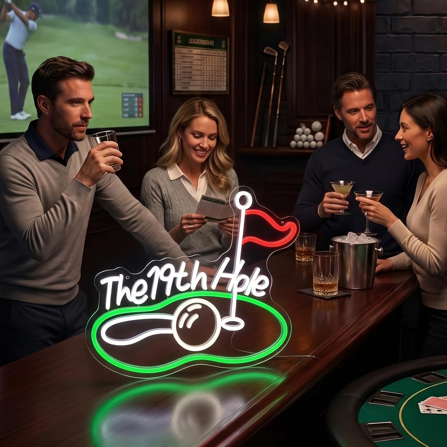 Letrero de neón LED para golf, - Party Games For Christmas reseña y precio